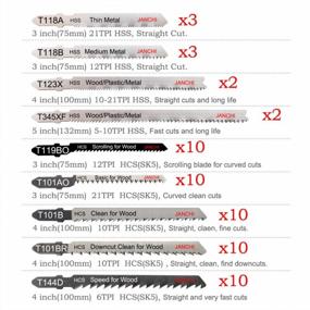 img 2 attached to Complete 60Pc T Shank Jigsaw Blades Set With Storage Case - Ideal For Wood, Plastic And Metal Cutting