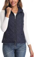 women's lightweight quilted zip vest with stand collar - perfect for outwear! logo