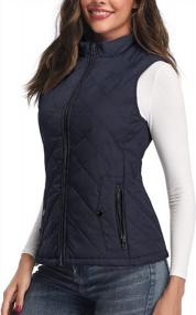 img 3 attached to Women'S Lightweight Quilted Zip Vest With Stand Collar - Perfect For Outwear!