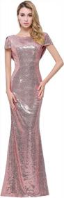 img 4 attached to Sparkle In Style With Sparkly Sequin Bridesmaid Dresses For Formal Prom Gowns!