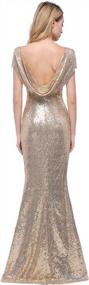 img 3 attached to Sparkle In Style With Sparkly Sequin Bridesmaid Dresses For Formal Prom Gowns!
