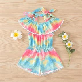 img 3 attached to Toddler Clothes Gradient Multicolor One Piece Girls' Clothing ~ Jumpsuits & Rompers