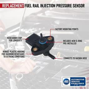 img 1 attached to 🔧 High-Performance Fuel Rail Injection Pressure Sensor - Upgrades CM5229, 0261230093, 3F2Z9G756AC - Ford, Lincoln, Mercury Compatible - Crown Victoria, F250 Super Duty, Focus, Explorer, Mustang, E-150