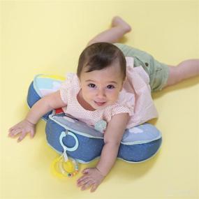 img 3 attached to 👶 Soft Developmental Tummy Time Pillow for Babies 0-6 Months | Newborn and Infant Fun Play Time on Tummy | Ergonomic Design for Comfort | Includes Detachable Ring Toys