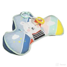 img 4 attached to 👶 Soft Developmental Tummy Time Pillow for Babies 0-6 Months | Newborn and Infant Fun Play Time on Tummy | Ergonomic Design for Comfort | Includes Detachable Ring Toys