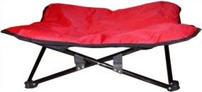 img 3 attached to Medium Red Padded Napper Cot Space Saver Pet Bed - HDP Elevated