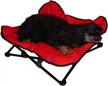 medium red padded napper cot space saver pet bed - hdp elevated logo