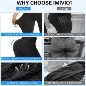 img 3 attached to 👖 IMIVIO Leggings Control Waisted Seamless Girls' Clothing - Active: Ultimate Comfort and Style Blend!