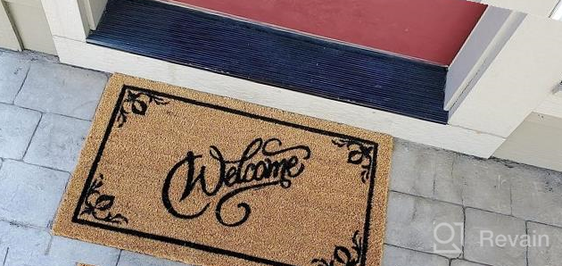 img 1 attached to LuxUrux Welcome Mats Outdoor Coco Coir Doormat, With Heavy-Duty PVC Backing - Natural - Perfect Color/Sizing For Outdoor/Indoor Uses.,30 X 17 review by Kunjan Alston