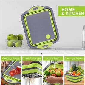 img 2 attached to Versatile Collapsible Cutting Board And Colander For Home And Outdoors