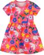 cute and comfortable toddler girls' cotton dresses with cartoon prints | sizes 1-7 years logo