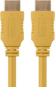 img 4 attached to 🔌 Monoprice 1.5ft Yellow HDMI High Speed Cable - 4K@60Hz, HDR, 18Gbps, YUV 4:4:4, 28AWG - Select Series