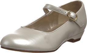 img 4 attached to 👠 Lil Seeley Toddler White Patent Girls' Shoes: Stylish Flats for Little Fashionistas!