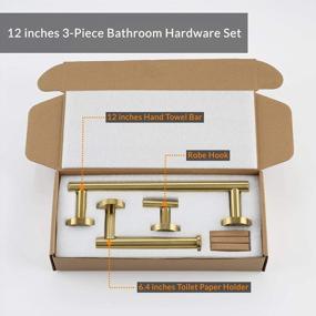 img 3 attached to Upgrade Your Bathroom Style With VELIMAX'S Brushed Gold 3-Piece Hardware Set