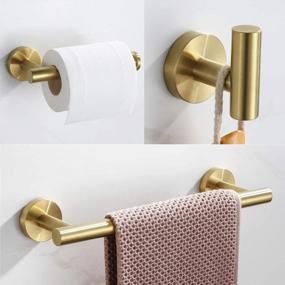 img 4 attached to Upgrade Your Bathroom Style With VELIMAX'S Brushed Gold 3-Piece Hardware Set