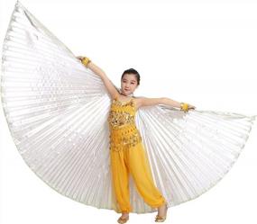 img 1 attached to Enchanting Halloween Isis Wings For Kids By MUNAFIE - Perfect For Belly Dance Outfits And Costume Parties