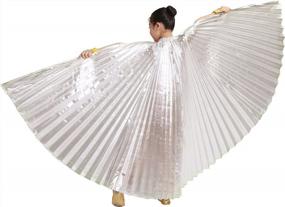 img 3 attached to Enchanting Halloween Isis Wings For Kids By MUNAFIE - Perfect For Belly Dance Outfits And Costume Parties