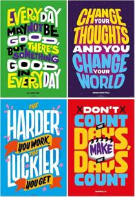 img 1 attached to Neatz Growth Mindset Posters, Classroom Decor For High School, Middle School, College & Home Office - Set Of 12 Motivational Posters, 15 X 22” - Perfect As Classroom Decorations, Classroom Posters, Inspirational Posters, Office Decor, & Teacher Supplies