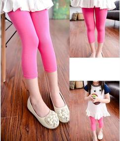 img 2 attached to Stretchy Casual Leggings Footless Tights Girls' Clothing via Leggings