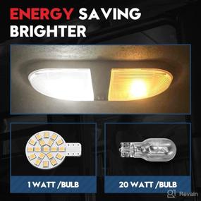 img 2 attached to 🚐 VehiCode 921 LED Bulb RV Interior Natural White 12V 912 906 922 194 Dome Ceiling Cabinet Light T10 Base Bright Flat Lamp Replacement for Camper Travel Trailer Boat Marine Outdoor Landscape (4 Pack) - Improved SEO