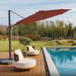 10ft outdoor offset cantilever patio umbrella w/fade & uv resistant fabric, 5 level 360 rotation aluminum pole for deck pool backyard garden logo