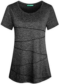 img 1 attached to Quick-Dry Women'S Workout Tops With Line Decor - Kimmery Short Sleeve Yoga Shirts