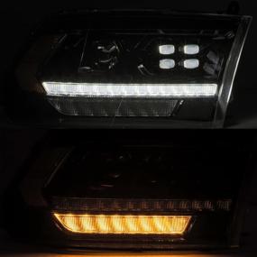img 3 attached to Luxx-Series Alpha-Black DRL Bar Projector LED Headlights For Ram 1500/2500/3500 (5Th Gen 2500 Style) With Sequential Turn/Activation Light - AlphaRex® 880520-09