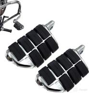 🏍️ highway pegs footrest, chrome motorcycle foot pegs for road king and electra glide, durable aluminum footboard логотип