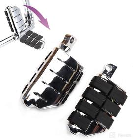 img 1 attached to 🏍️ Highway Pegs Footrest, Chrome Motorcycle Foot Pegs for Road King and Electra Glide, Durable Aluminum Footboard