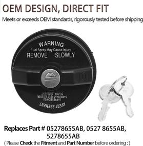 img 1 attached to 🔒 FOXSEON Locking Gas Cap - Ultimate Fuel Security for Dodge Ram, Challenger, Cherokee & More – Replace 05278655AB, 5278655AB