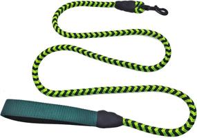 img 4 attached to Mycicy Heavy Duty Reflective Dog Leash With Soft Padded Handle - 6Ft Leash For Small, Medium, And Large Dogs - Ideal Training Leash With Durable Metal Hook
