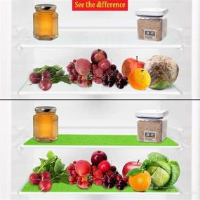 img 2 attached to 🥦 Dualplex® Fruit & Veggie Life Extender Liner: Optimal Refrigerator Drawer Organizer to Prolong Freshness, Includes 2 Yellow 2 Green - The Ultimate Solution for Preserving Produce and Preventing Spoilage