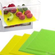 🥦 dualplex® fruit & veggie life extender liner: optimal refrigerator drawer organizer to prolong freshness, includes 2 yellow 2 green - the ultimate solution for preserving produce and preventing spoilage logo