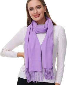 img 1 attached to Womens Pashmina Shawl Wrap Scarf Women's Accessories ~ Scarves & Wraps