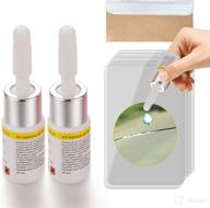 🚗 scobuty windshield repair kit - fix cracked car glass easily and quickly, with star-shaped and half moon cracks - 2pc white логотип