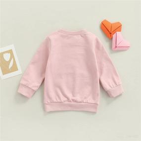 img 2 attached to ❤️ Unisex Crewneck Toddler Baby Sweatshirt Top - Love You More Shirt, Valentine's Day Infant Clothes