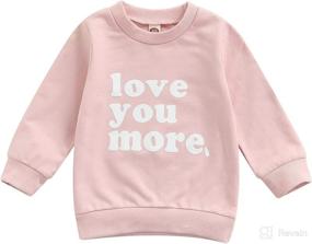 img 4 attached to ❤️ Unisex Crewneck Toddler Baby Sweatshirt Top - Love You More Shirt, Valentine's Day Infant Clothes