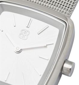 img 2 attached to ⌚ Byron Bond Mark 4 Elegant Women's Small Square Stainless Steel Cocktail Timepiece