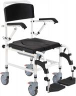 удобная и водонепроницаемая инвалидная коляска-комод со съемным ведром и 4 колесиками - homcom логотип