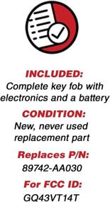 img 2 attached to Convenient Keyless Option: GQ43VT14T Car 🔑 Key Replacement | 2-Pack Remote Control Fob