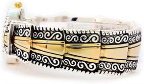 img 2 attached to 2Tone Western Decorated Womens Bangle Women's Watches