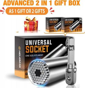 img 3 attached to 2-Pack Super Universal Socket Tool Set With Power Drill Adapter - Perfect Father'S Day, Christmas Or Birthday Gift For Him!