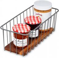 stylish organization and storage with idesign ría safford pantry wire basket featuring acacia wood logo