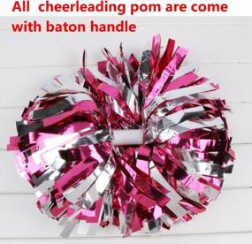 img 1 attached to ICObuty Metallic Cheerleader Cheerleading Pom Poms 6 Inch 1 Pair 2 Pieces