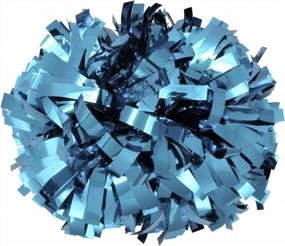 img 2 attached to ICObuty Metallic Cheerleader Cheerleading Pom Poms 6 Inch 1 Pair 2 Pieces