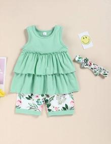 img 3 attached to Cute And Comfy: Baby Girl Summer Shorts And Outfits By Oklady