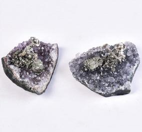 img 2 attached to AMOYSTONE Mini Amethyst Crystal With Miner Statues Collection Great Gifts Offiece Decor Hammer 9# 2Pcs
