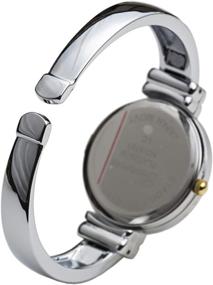 img 2 attached to 💃 Stylish 2Tone Metal Band Slim Case Women's Bangle Cuff Watch: Elegant Timepiece with a Fashion Twist