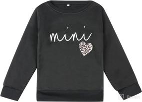 img 3 attached to 👩 Mama Mini Print Matching Sweatshirt Set for Women, Baby & Family - Fall/Winter Clothes, Mommy and Me Matching Sweater Pullover Tops