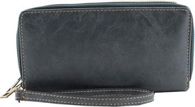 img 4 attached to Double Zipper Clutch Wallet Cellphone Women's Handbags & Wallets : Wallets